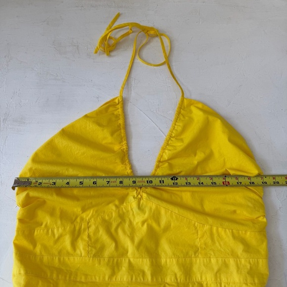 Prabal Gurung for JCPenney Sleeveless Maxi Dress Plus Yellow Tier Ruffle Size 18 - Picture 6 of 7